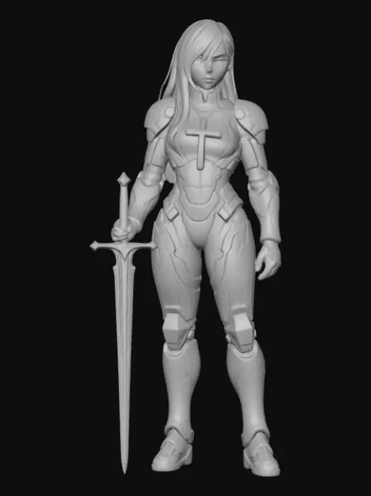 3D model for Redhead in Armor