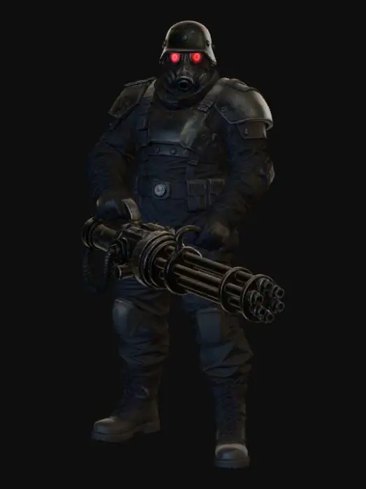 3D model for Minigun Gunner