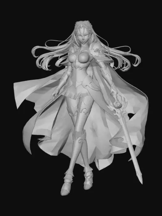3D model for Holy Rose Knight