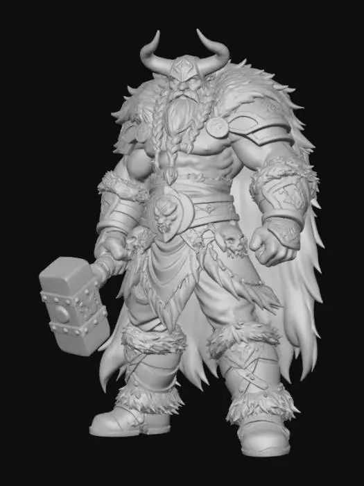 3D model for Thunderbeard the Runic Warlord