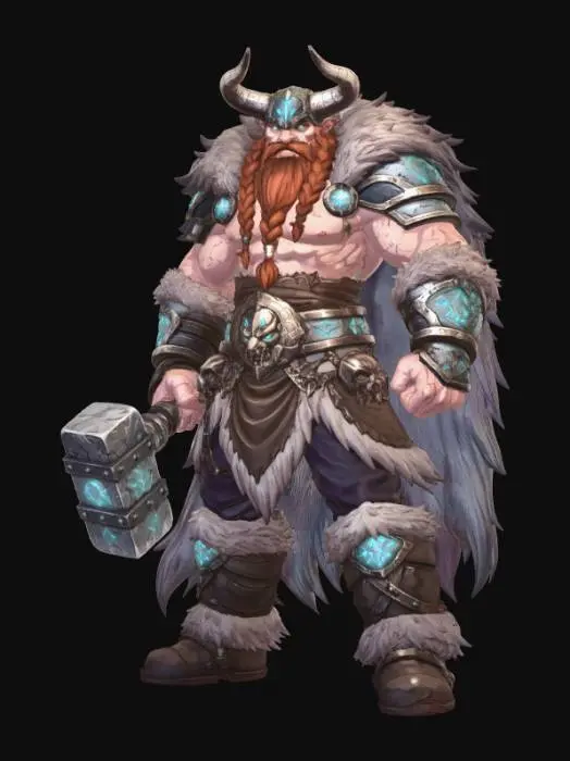 3D model for Thunderbeard the Runic Warlord