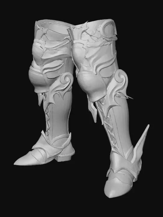3D model for Armored Greaves