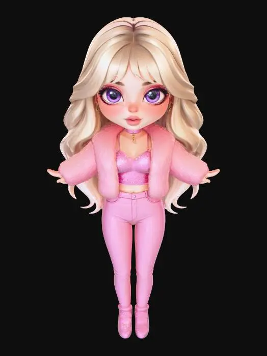 3D model for Glamorous Pink Diva