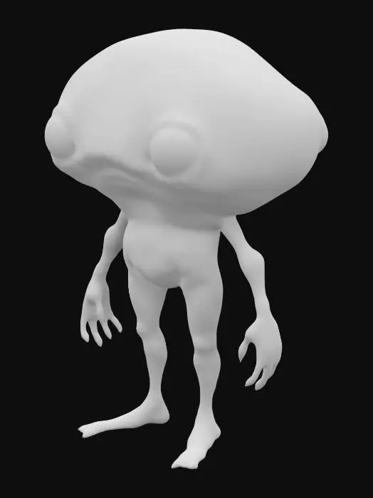 3D model for a glob creature with a humanoid structure