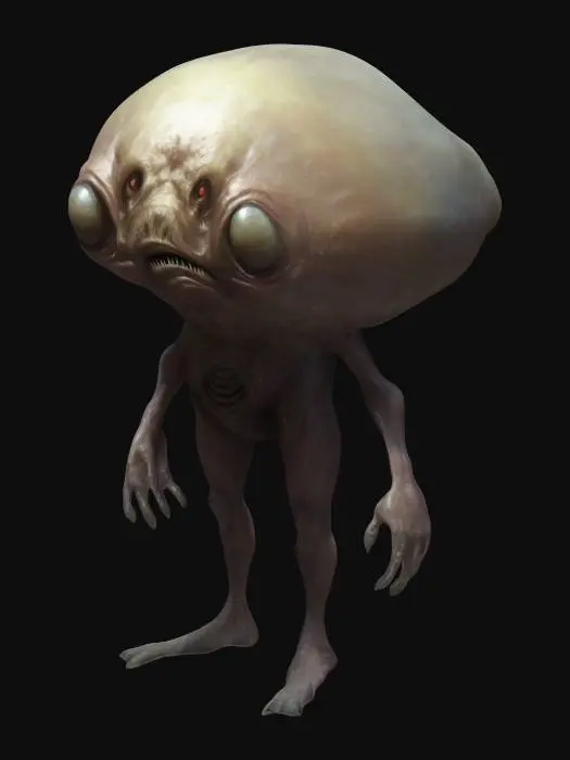 3D model for a glob creature with a humanoid structure