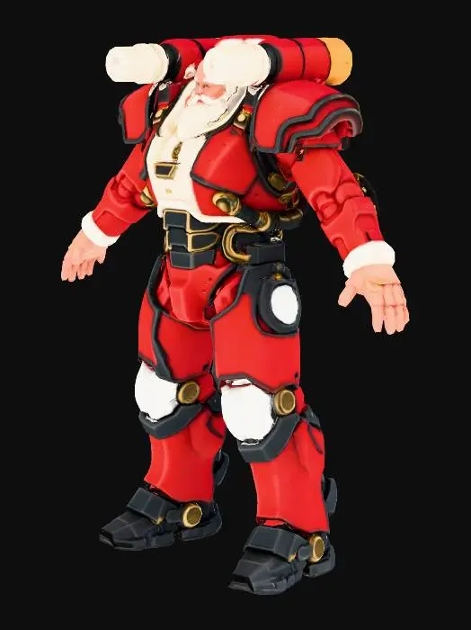 3D model for Santa in Battle Armor