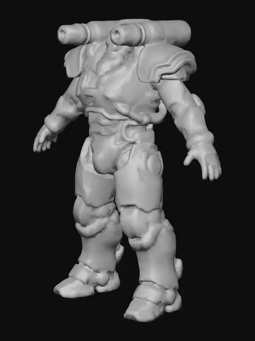 3D model for Santa in Battle Armor