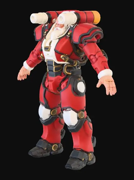 3D model for Santa in Battle Armor