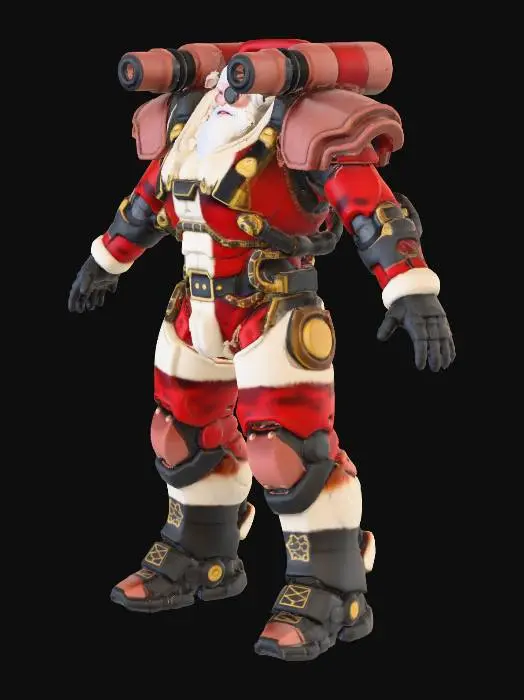 3D model for Santa in Battle Armor