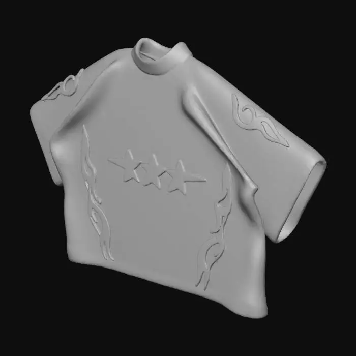 3D model for Flame Star Tee