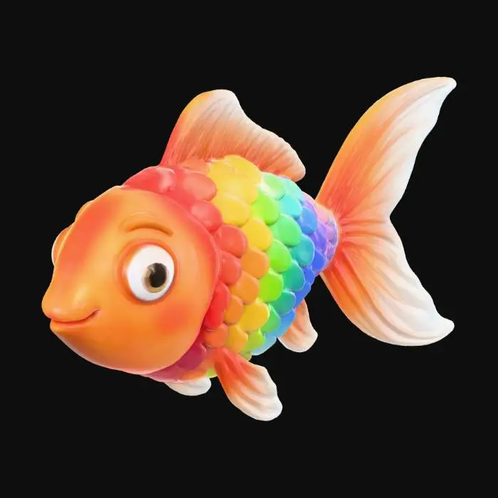 3D model for Rainbow Goldfish