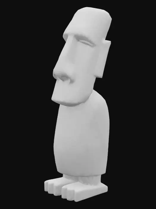 3D model for moai statue with legs
