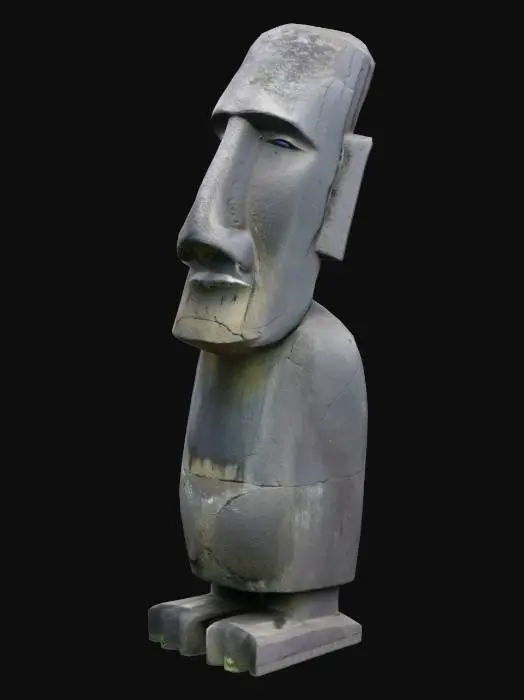 3D model for moai statue with legs
