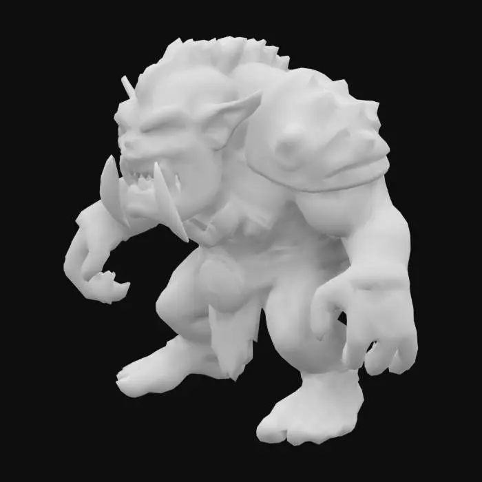 3D model for orc screaming in anger
