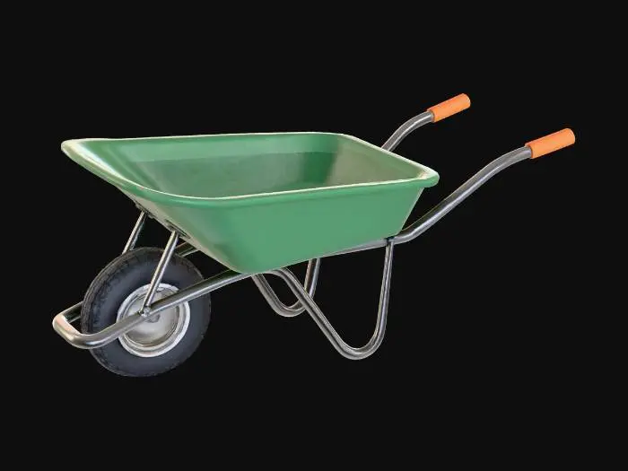 3D model for Green Wheelbarrow