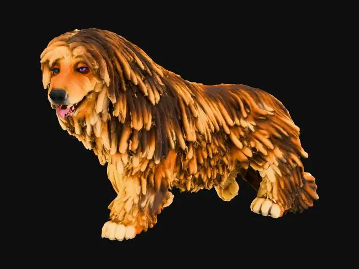 3D model for Dog with Dreadlocks