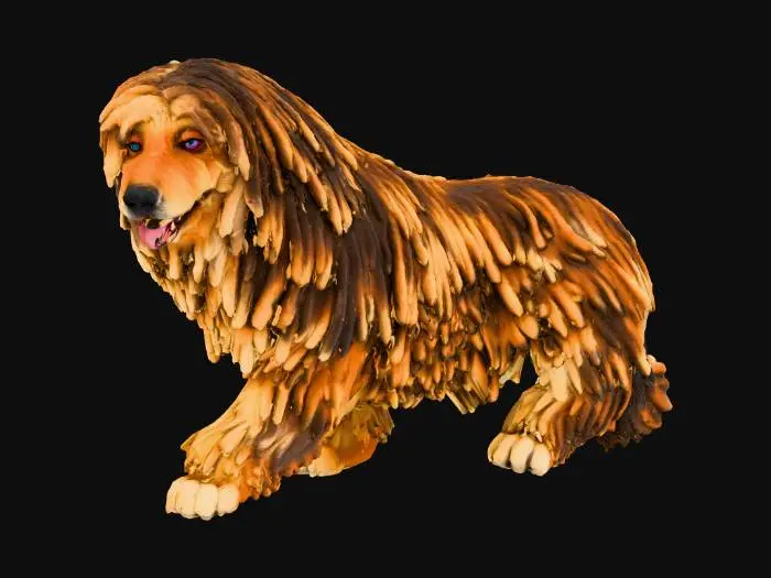 3D model for Dog with Dreadlocks