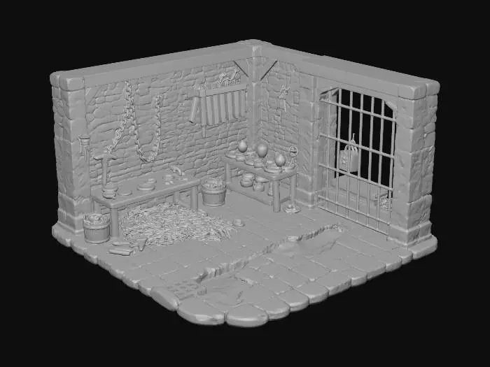 3D model for Dungeon Cell Diorama