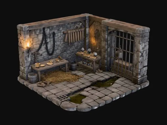 3D model for Dungeon Cell Diorama