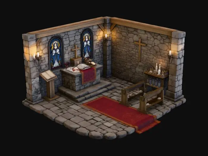 3D model for Medieval Chapel Diorama