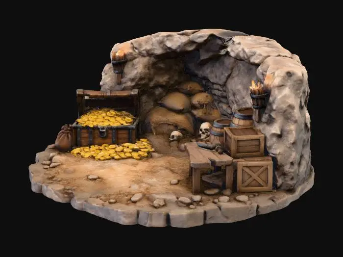 3D model for Dungeon Treasure Cache