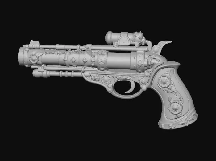 3D model for Gilded Steam Revolver