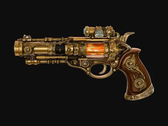 3D model for Gilded Steam Revolver