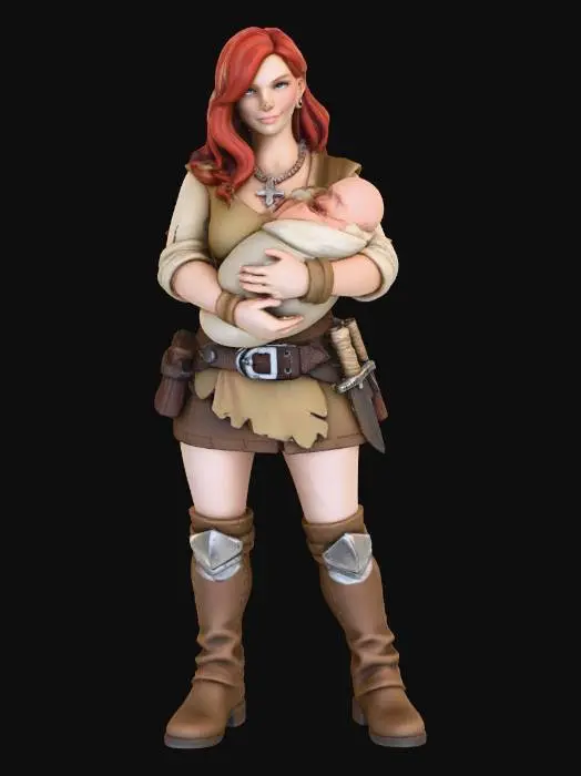 3D model for Mother Warrior