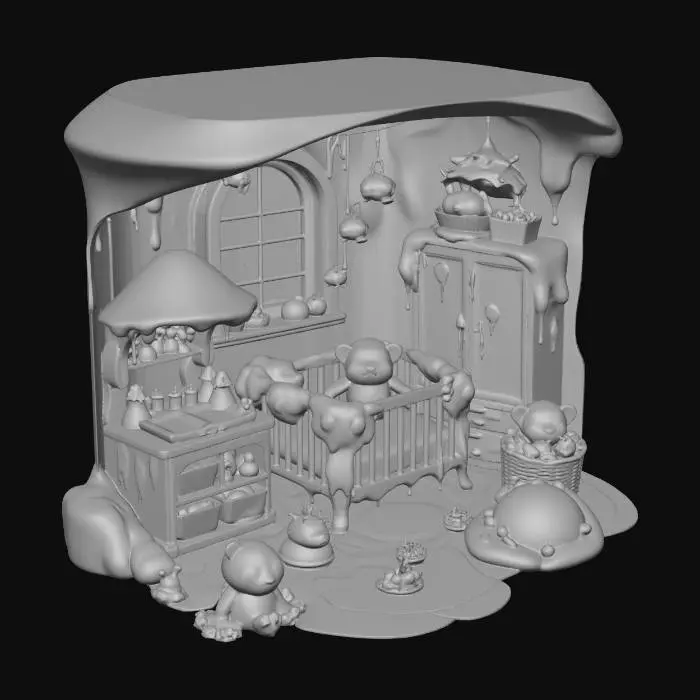 3D model for Whimsical Dreamland Nursery