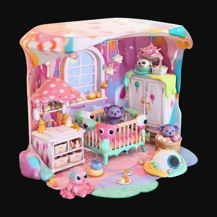 3D model for Whimsical Dreamland Nursery