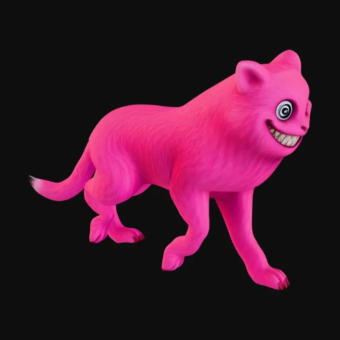 3D model for Pink Grin Animal
