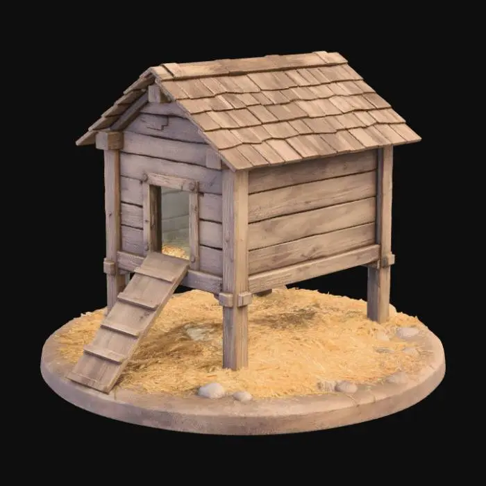 3D model for Rustic Chicken Coop