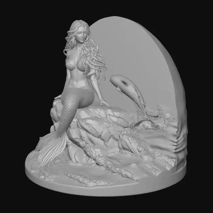 3D model for Mermaid at Sunset