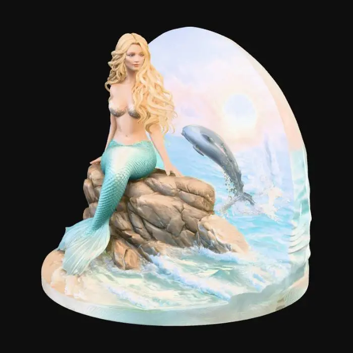 3D model for Mermaid at Sunset