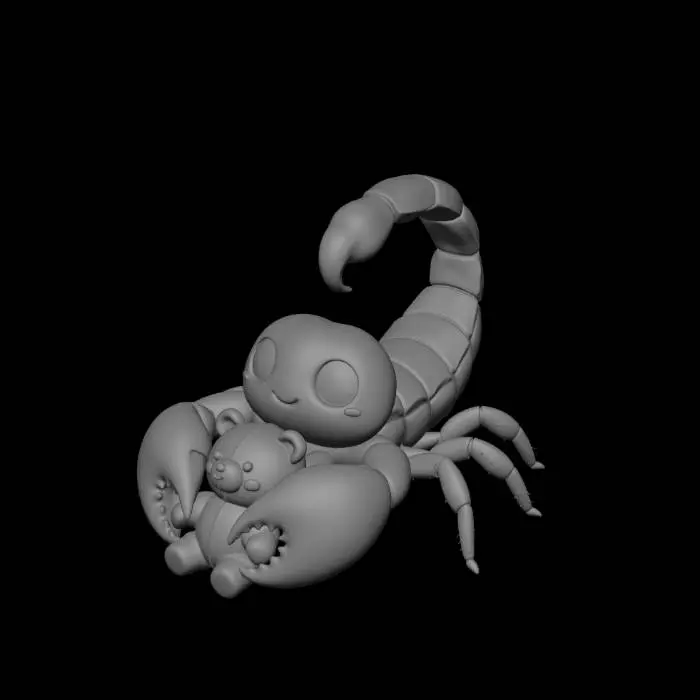 3D model for Cuddly Scorpion and Teddy Bear