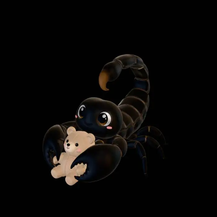 3D model for Cuddly Scorpion and Teddy Bear