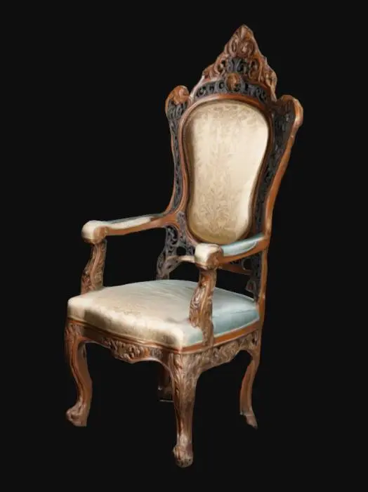3D model for an ornate edwardian chair 