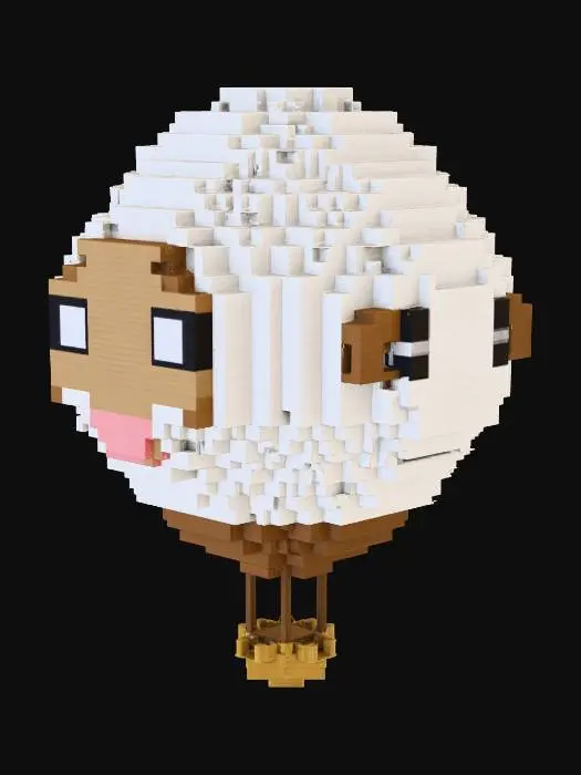 3D model for A Minecraft-style