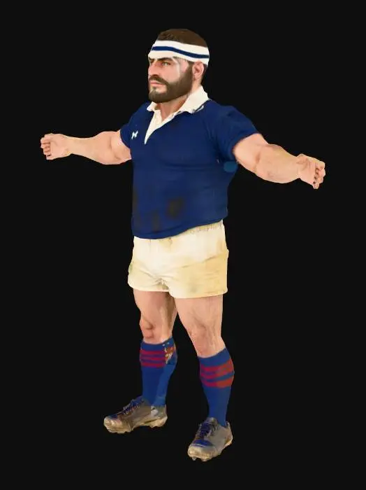 3D model for Rugby pilier bandeau mince