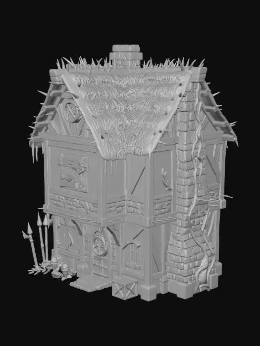 3D model for Haunted Neon Cottage