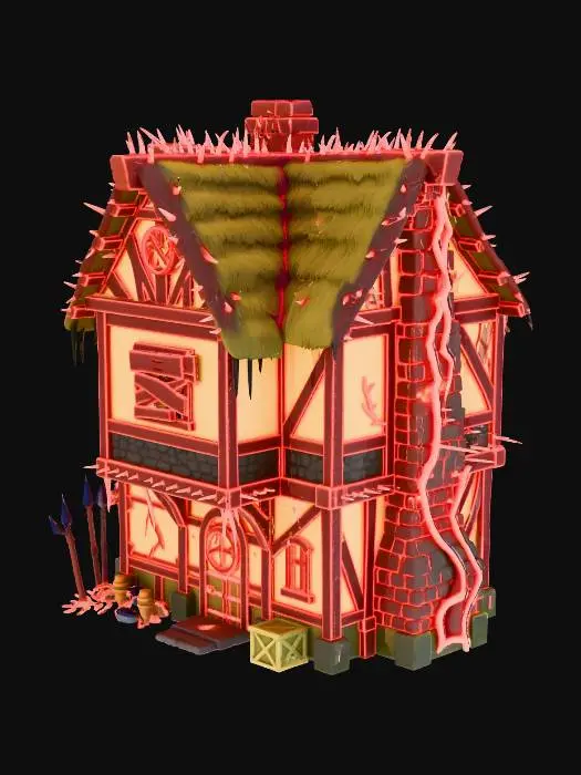 3D model for Haunted Neon Cottage