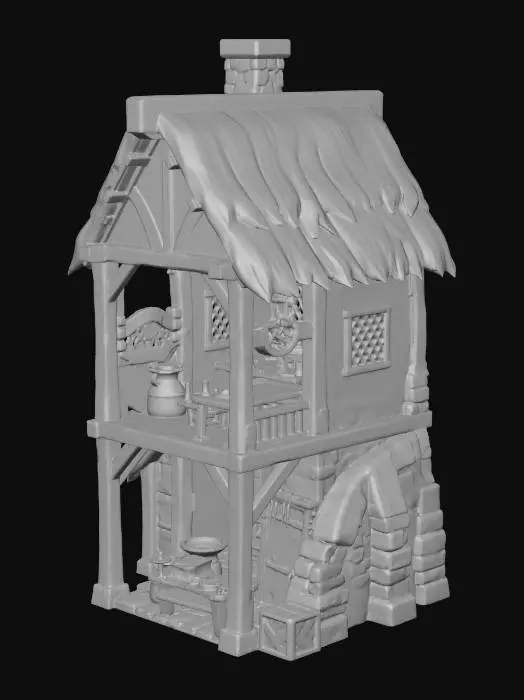 3D model for Medieval Workshop Mockup