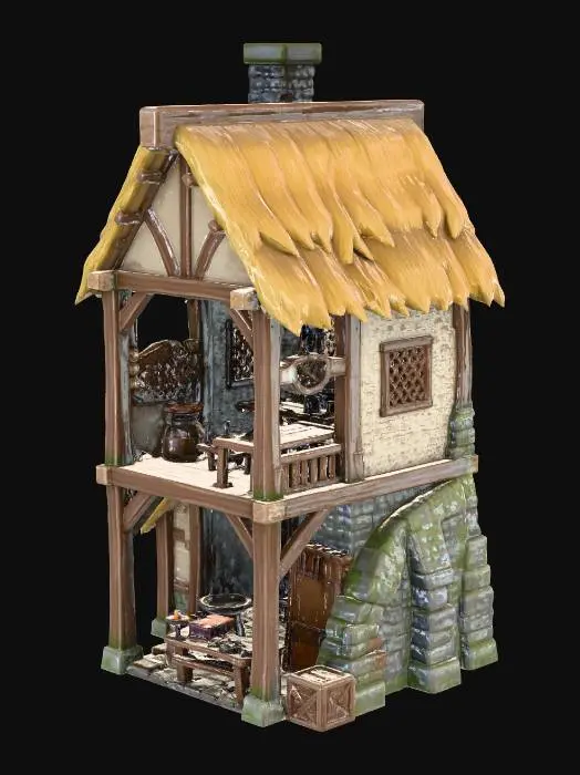 3D model for Medieval Workshop Mockup