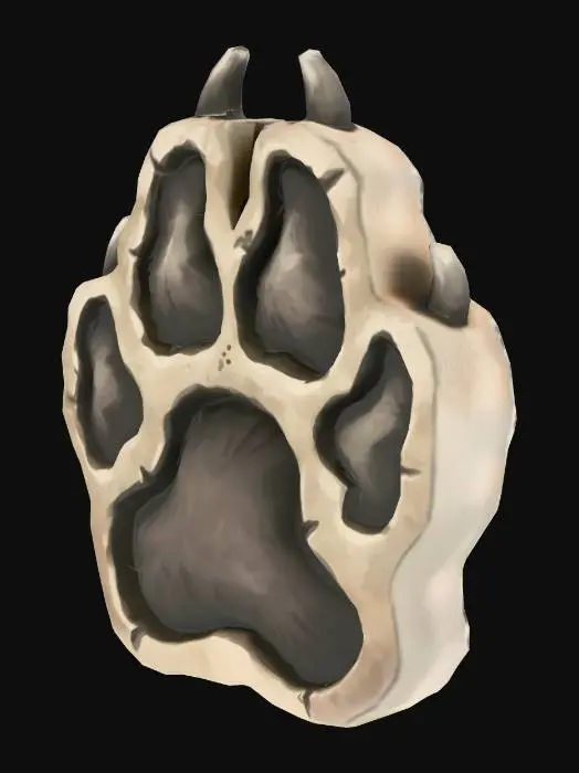 3D model for Bear Paw Print