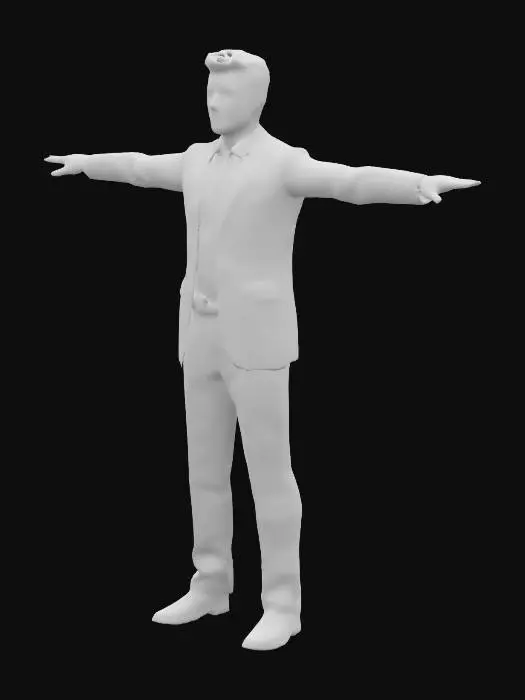 3D model for Ultra-realistic elonmusk, full body, wear suit, T-pose posture, eazy to animate in mixamo