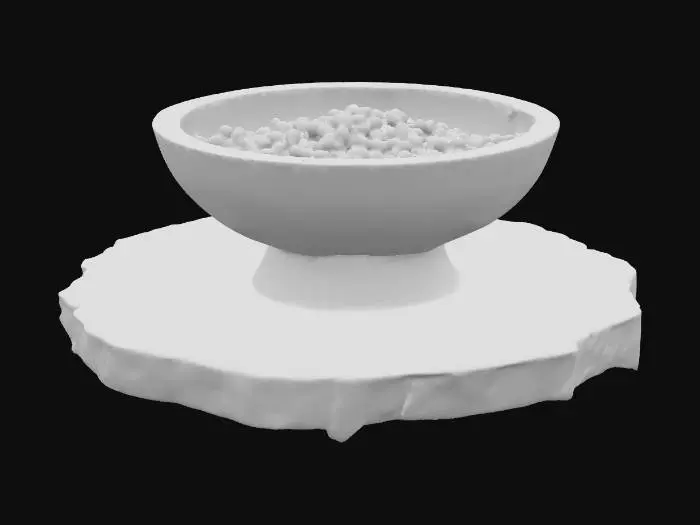 3D model for A stone brazier, standing on a small stone platform