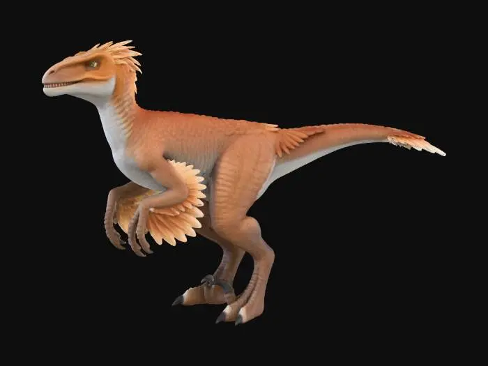 3D model for Feathered raptor