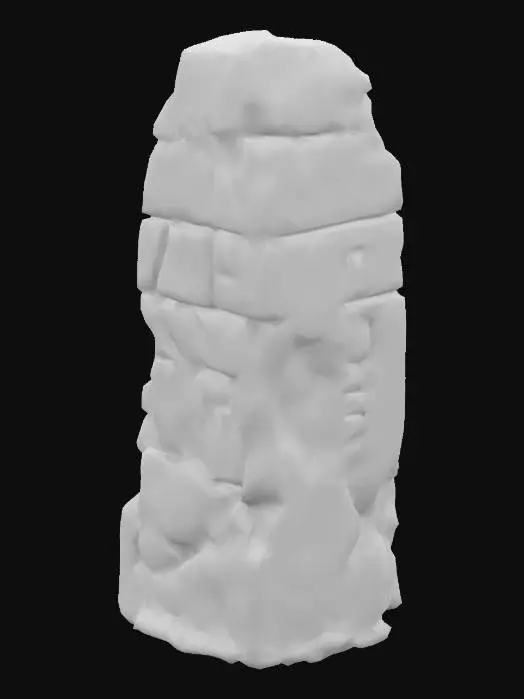 3D model for A big menhir with ancient carved runes