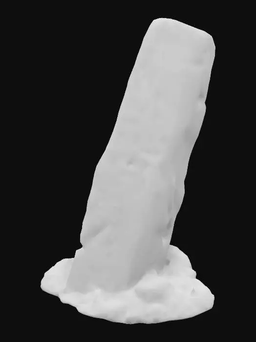 3D model for A big menhir with ancient carved runes