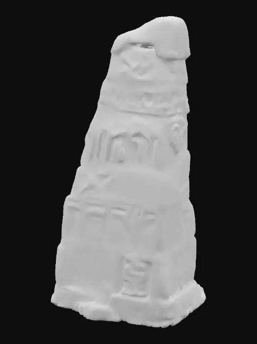 3D model for A big menhir with ancient carved runes